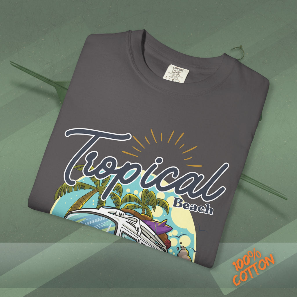 Tropical Weekend Tee, Beach Shirt, Summer Vibe Top, Travel T-Shirt, Vacation Apparel, Gift for Beach Lovers Printify