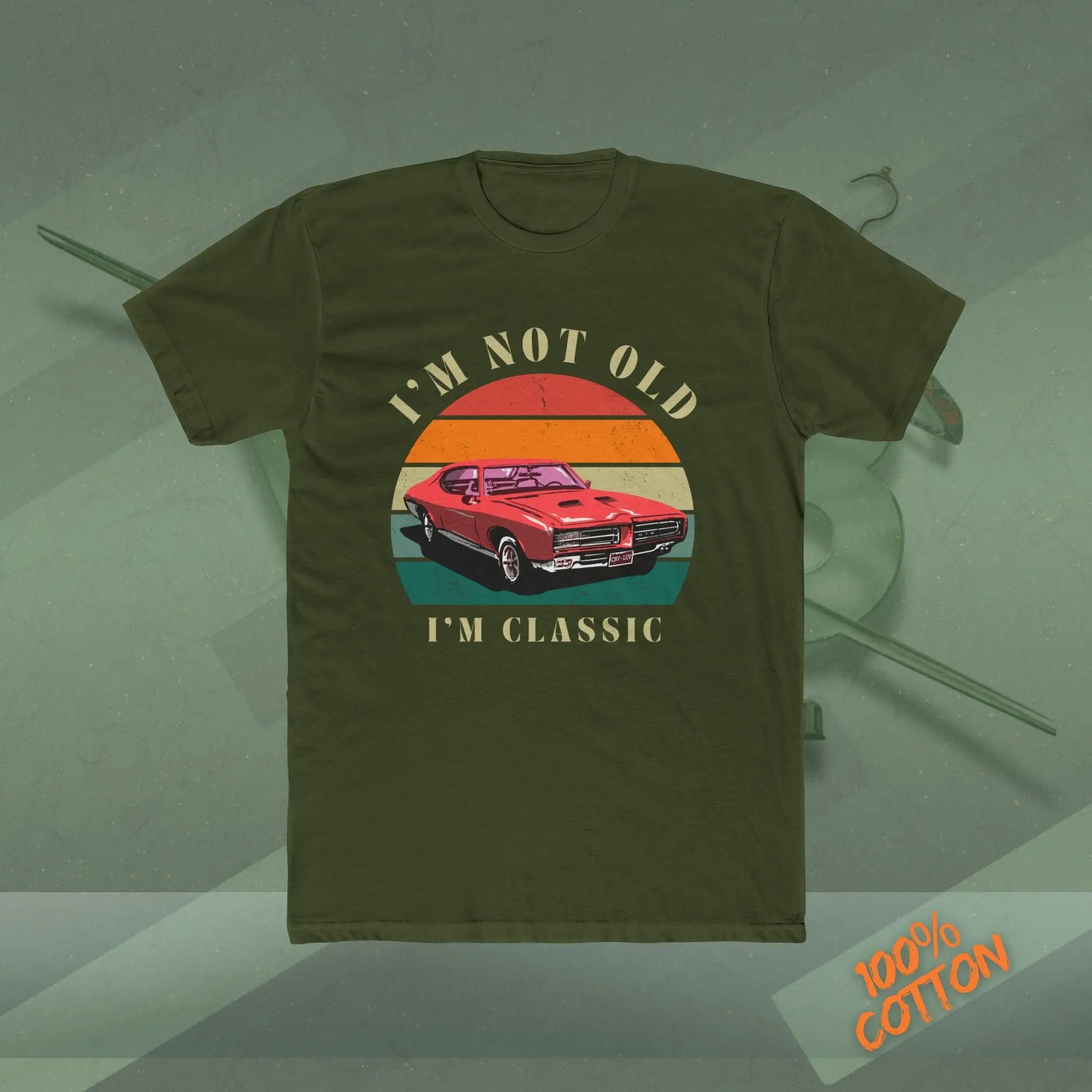 Classic Car Graphic Tee - I'm Not Old, I'm Classic, Vintage Apparel, Car Enthusiast Gift, Retro T-Shirt, Birthday Present, Unisex Crew Neck Printify
