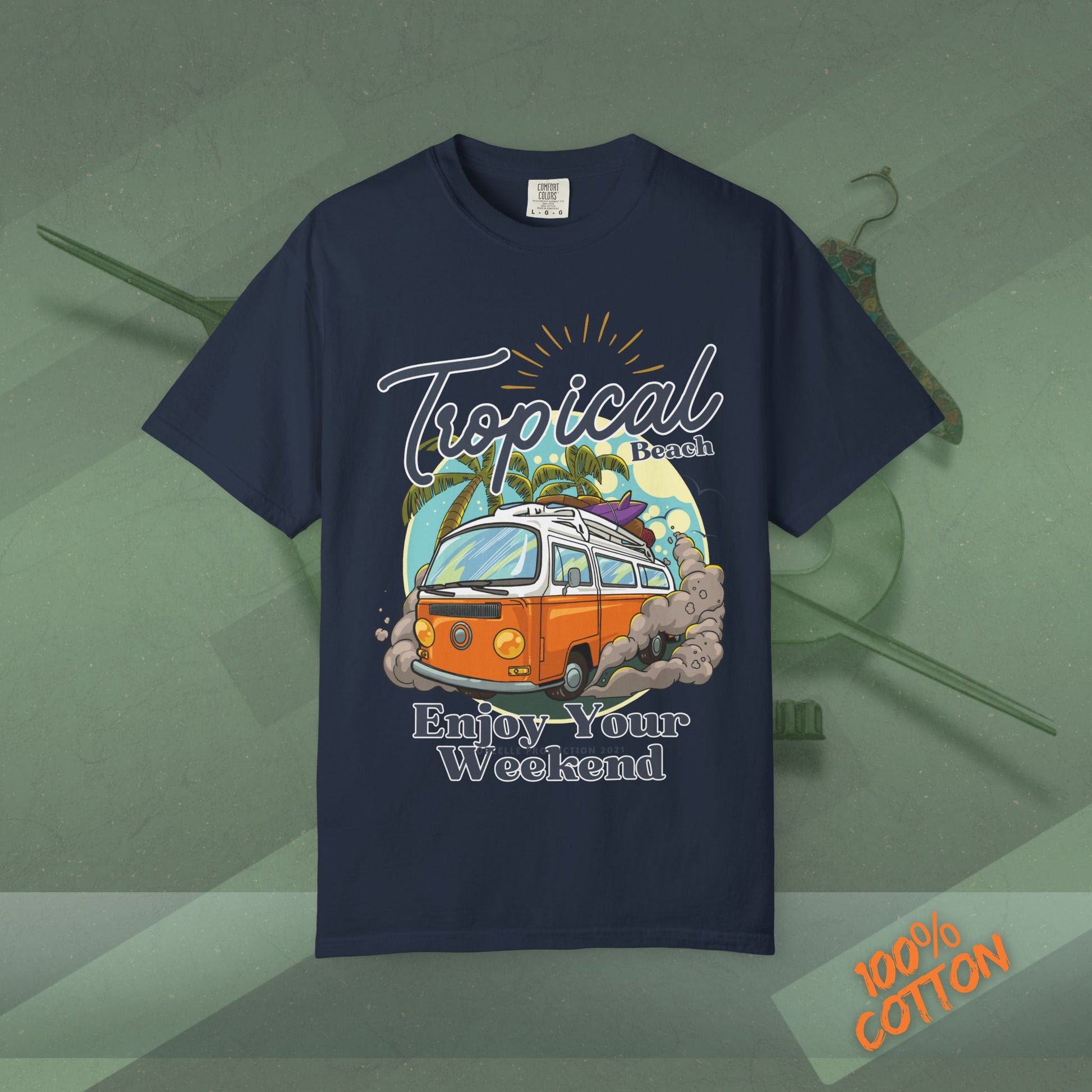 Tropical Weekend Tee, Beach Shirt, Summer Vibe Top, Travel T-Shirt, Vacation Apparel, Gift for Beach Lovers Printify