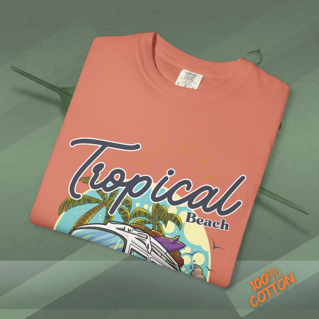 Tropical Weekend Tee, Beach Shirt, Summer Vibe Top, Travel T-Shirt, Vacation Apparel, Gift for Beach Lovers Printify