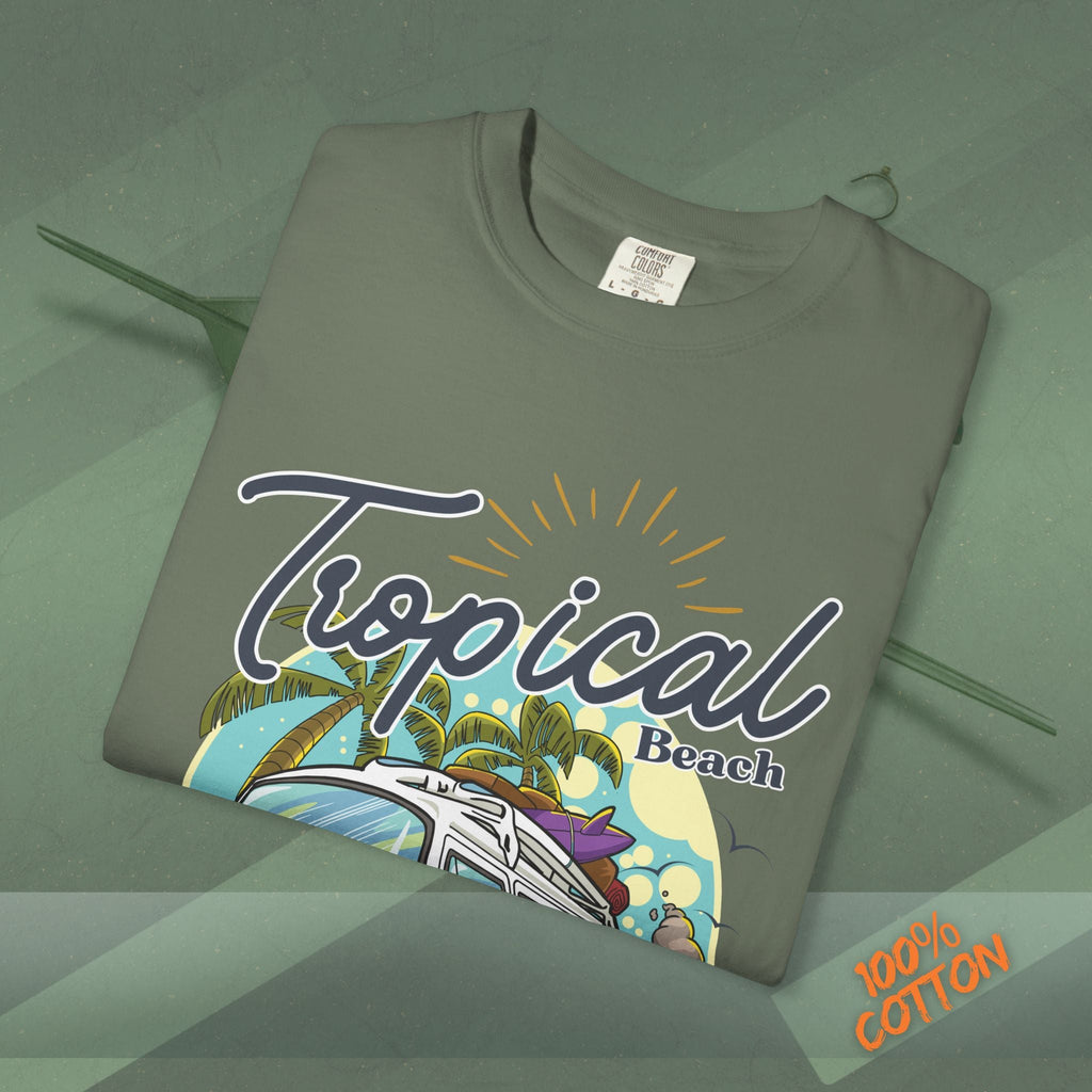 Tropical Weekend Tee, Beach Shirt, Summer Vibe Top, Travel T-Shirt, Vacation Apparel, Gift for Beach Lovers Printify