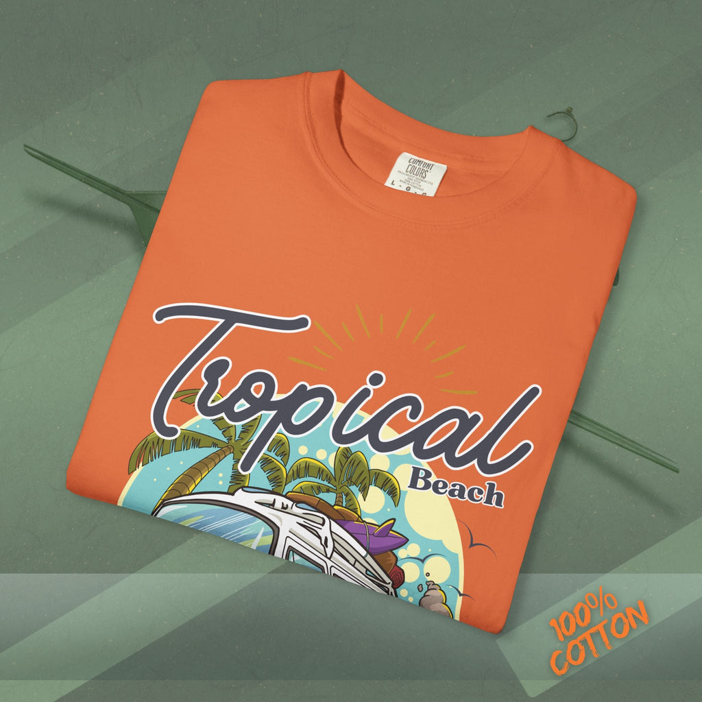Tropical Weekend Tee, Beach Shirt, Summer Vibe Top, Travel T-Shirt, Vacation Apparel, Gift for Beach Lovers Printify