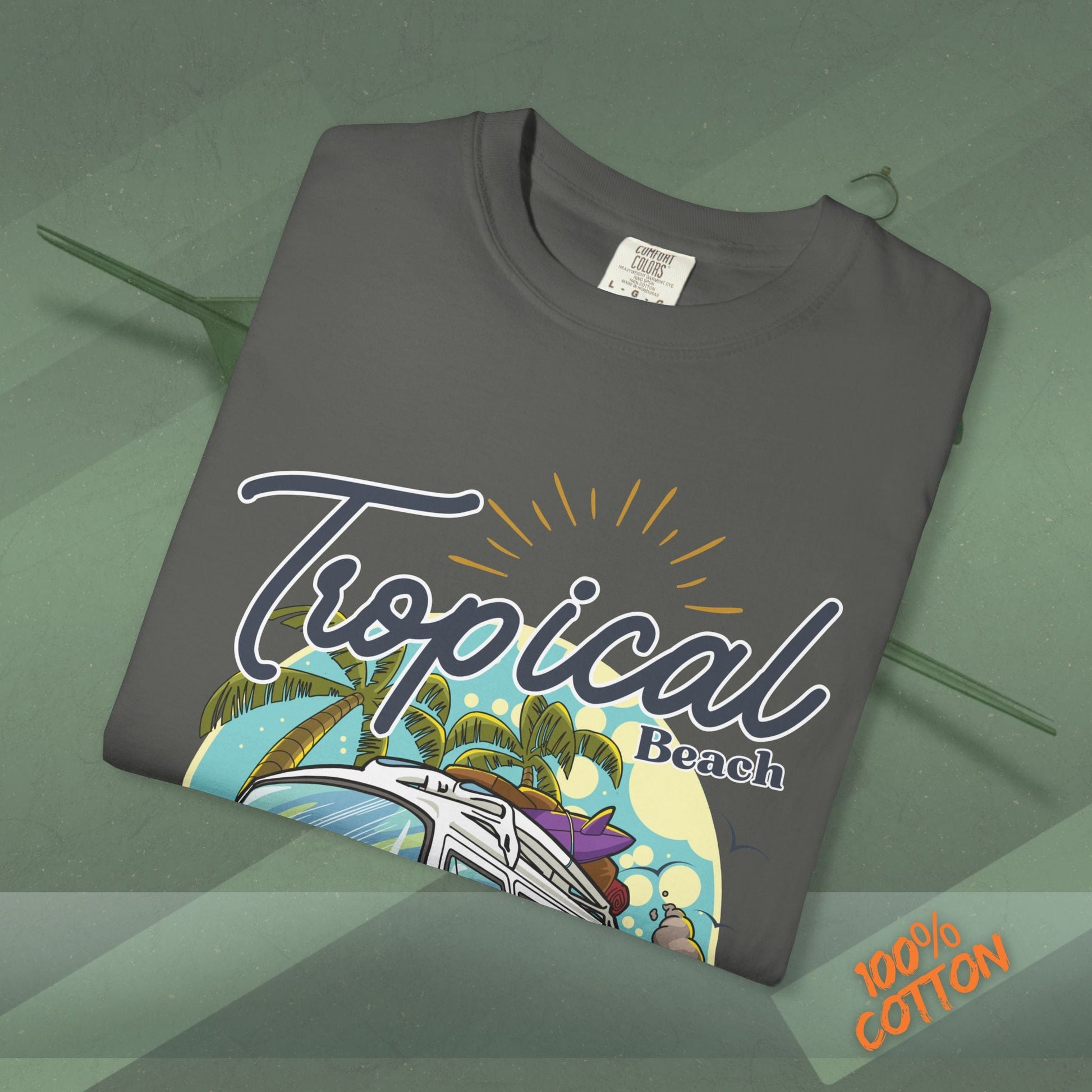 Tropical Weekend Tee, Beach Shirt, Summer Vibe Top, Travel T-Shirt, Vacation Apparel, Gift for Beach Lovers Printify
