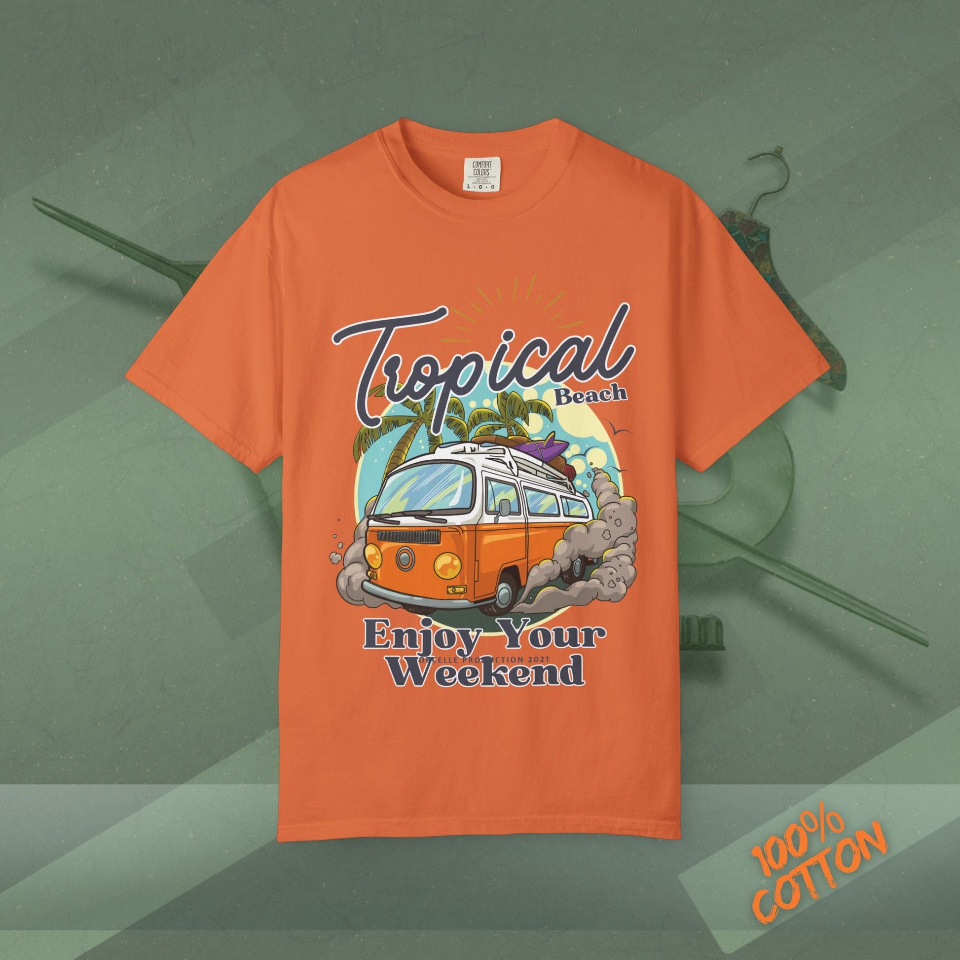 Tropical Weekend Tee, Beach Shirt, Summer Vibe Top, Travel T-Shirt, Vacation Apparel, Gift for Beach Lovers Printify