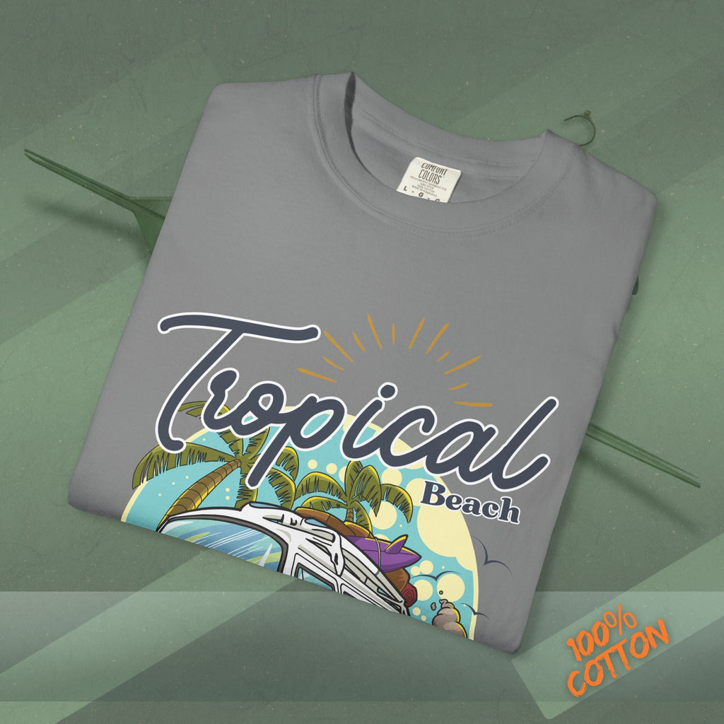 Tropical Weekend Tee, Beach Shirt, Summer Vibe Top, Travel T-Shirt, Vacation Apparel, Gift for Beach Lovers Printify