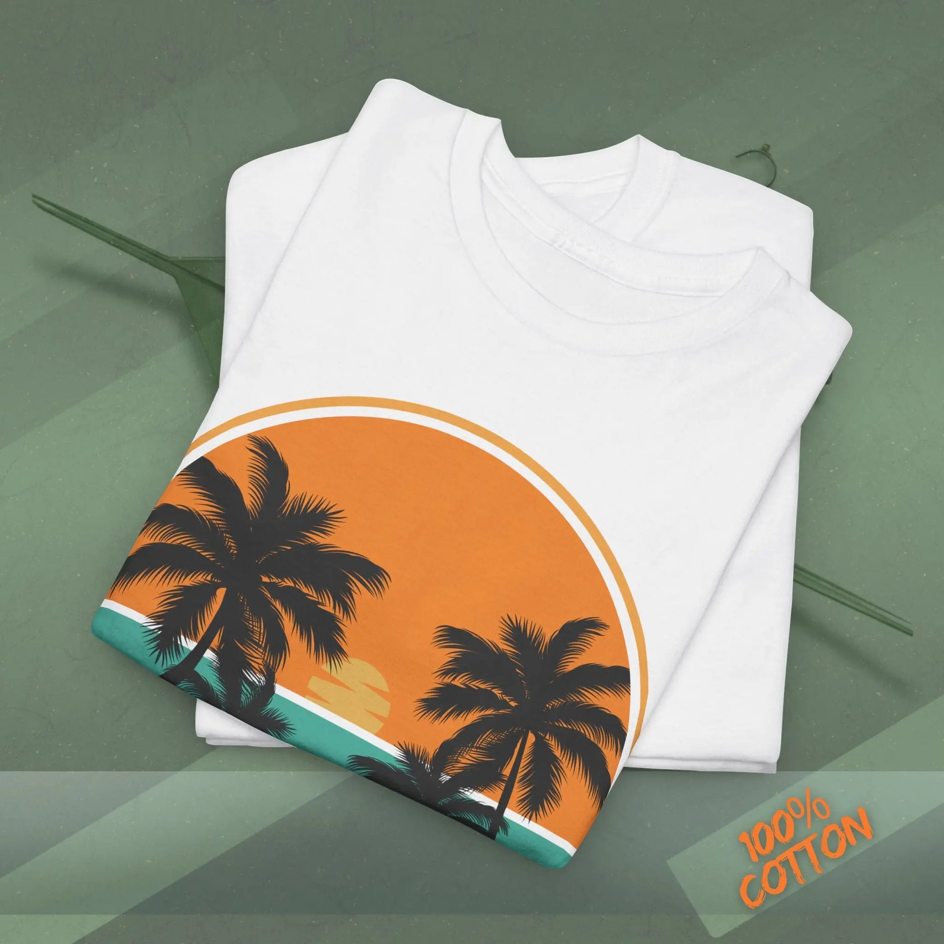 Unisex Heavy Cotton Tee with Summer Vibes Graphic | Casual Wear, Daily Outfits, Gift for Him/Her, Street Style, Summer Essentials Printify